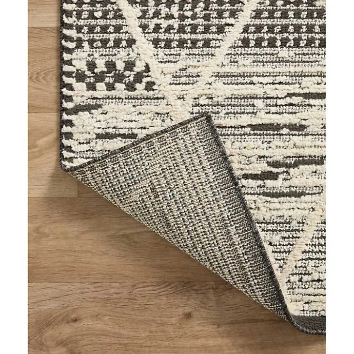 New Kirklands Home Charcoal Gradient Diamond Area Rug, 5x7