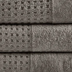 Discount Kirklands Home Charcoal 6-pc. Waffle Cotton Bath Towel Set Gray