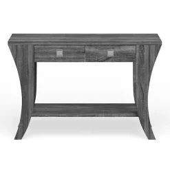 Outlet Kirklands Home Charcoal Wood 2-Drawer Console Table Gray