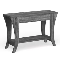 Outlet Kirklands Home Charcoal Wood 2-Drawer Console Table Gray