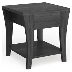 Sale Kirklands Home Charcoal Wood Single Drawer Side Table Gray