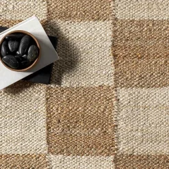 Hot Kirklands Home Checkered Jute Area Rug, 8x10