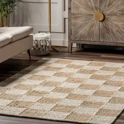 Hot Kirklands Home Checkered Jute Area Rug, 8x10