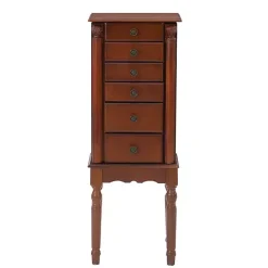 Hot Kirklands Home Cherry 5-Drawer Ollie Petite Jewelry Armoire Brown