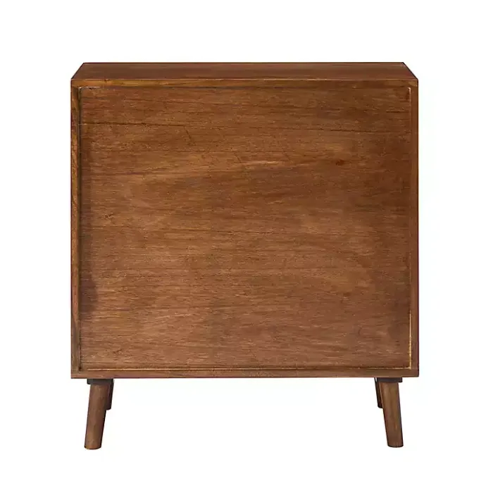 Online Kirklands Home Cherry Wood Frame Rattan Front Cabinet Brown