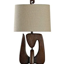 Online Kirklands Home Chestnut Faux Wood Table Lamp Tan