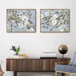 Outlet Kirklands Home Chickadee Blossoms Framed Canvas Prints, Set of 2