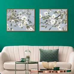 Outlet Kirklands Home Chickadee Blossoms Framed Canvas Prints, Set of 2