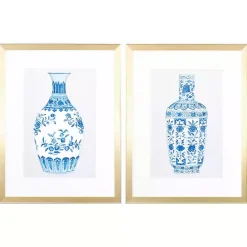Kirklands Home Chinoiserie Vases I Framed Art Prints, Set of 2