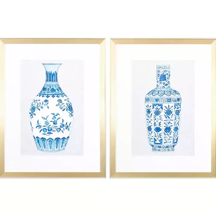 Kirklands Home Chinoiserie Vases I Framed Art Prints, Set of 2