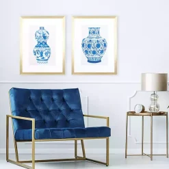 New Kirklands Home Chinoiserie Vases II Framed Art Prints, Set of 2
