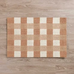 Sale Kirklands Home Chocolate Plaid Hooked Accent Rug Brown