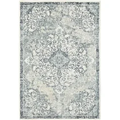 Online Kirklands Home Cholet Ivory Blue Medallion Accent Rug, 2x3