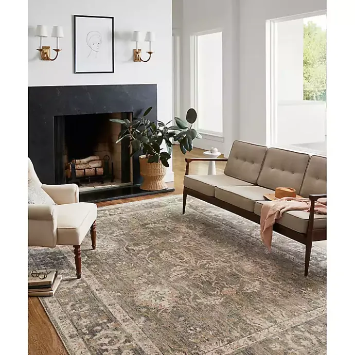 New Kirklands Home Chris Loves Julia x Loloi Sage Rosemarie Rug, 5x7 Green