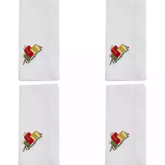 Outlet Kirklands Home Christmas Gifts Embroidered 4-pc. Napkin Set