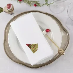 Hot Kirklands Home Christmas Tree Embroidered 4-pc. Napkin Set
