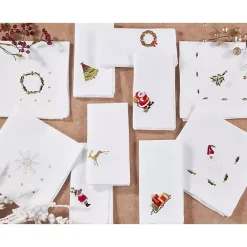 Hot Kirklands Home Christmas Tree Embroidered 4-pc. Napkin Set