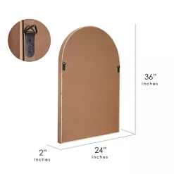 Kirklands Home Ciarra Natural Wood Arch Wall Mirror
