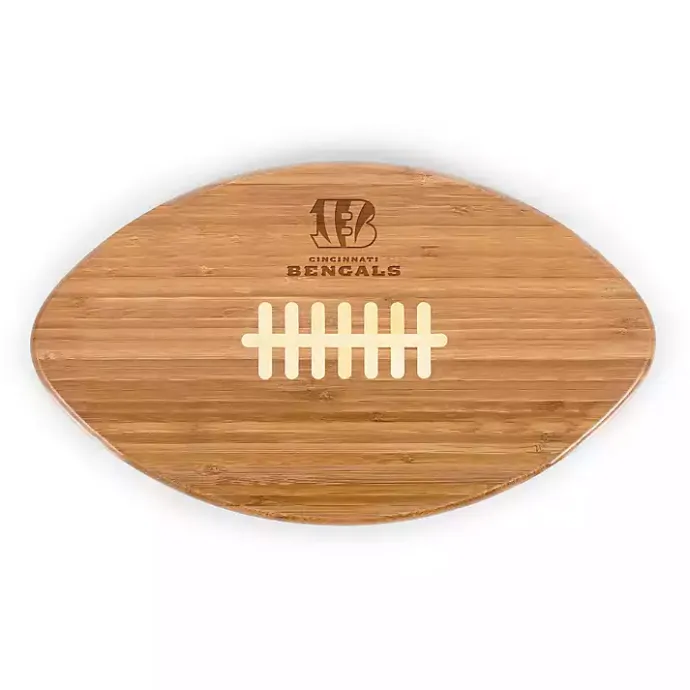 Sale Kirklands Home Cincinnati Bengals Bamboo Football Cutting Board Tan