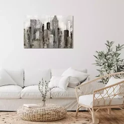 Clearance Kirklands Home City Mood Canvas Art Print Gray