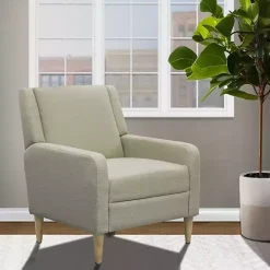 Outlet Kirklands Home Classic Upholstered Taupe Accent Chair Tan