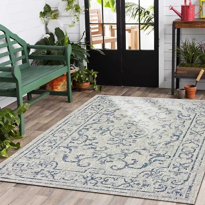 Discount Kirklands Home Classicism Sun Shower Outdoor Area Rug, 5x8