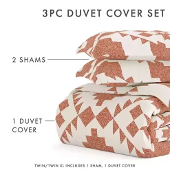 Discount Kirklands Home Clay Adobe Diamond 2-pc. Twin Duvet Cover Set