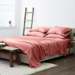 Clearance Kirklands Home Clay Solid 6-pc. King Sheet Set Orange