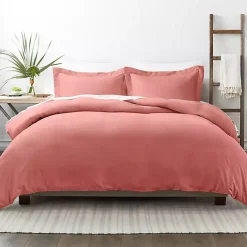 Outlet Kirklands Home Clay Solid 3-pc. Queen Duvet Cover Set Orange