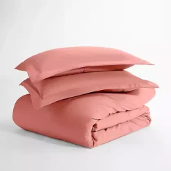Outlet Kirklands Home Clay Solid 3-pc. Queen Duvet Cover Set Orange