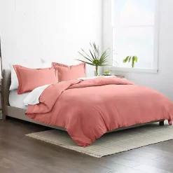 Online Kirklands Home Clay Solid 3-pc. Twin Duvet Cover Set Orange