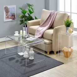 Hot Kirklands Home Acrylic Curved Edge Coffee Table Clear