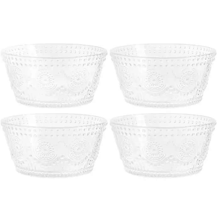Best Kirklands Home Circa Hobnail Bowls, Set of 4 Clear