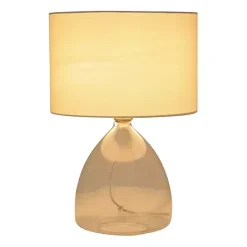 Hot Kirklands Home Clear Glass Tapered Table Lamps, Set of 2 White
