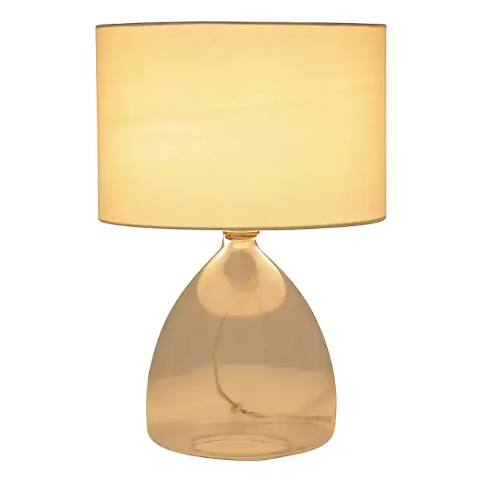 Hot Kirklands Home Clear Glass Tapered Table Lamps, Set of 2 White