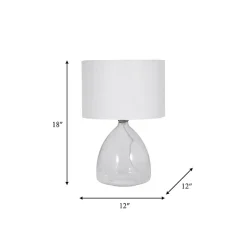 Hot Kirklands Home Clear Glass Tapered Table Lamps, Set of 2 White
