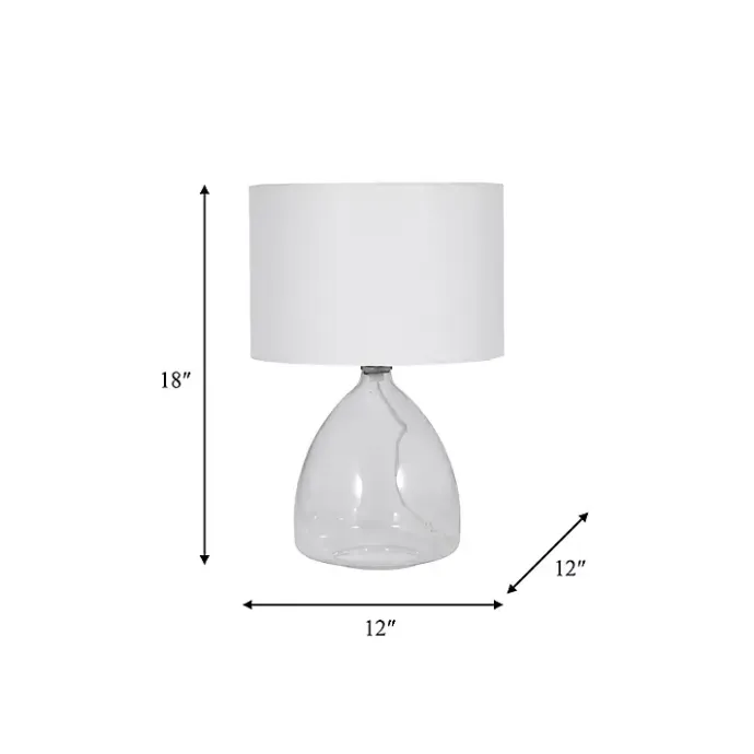 Hot Kirklands Home Clear Glass Tapered Table Lamps, Set of 2 White