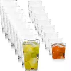 Sale Kirklands Home Square Embosses Glass 16-pc. Drinkware Set Clear