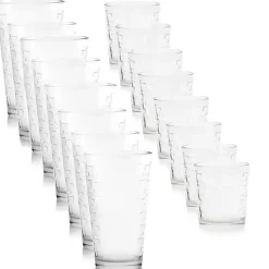 Sale Kirklands Home Square Embosses Glass 16-pc. Drinkware Set Clear