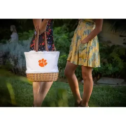 Discount Kirklands Home Clemson Tigers Canvas Tote Bag Orange