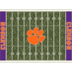 Hot Kirklands Home Clemson University Home Field Area Rug, 6x8 Green