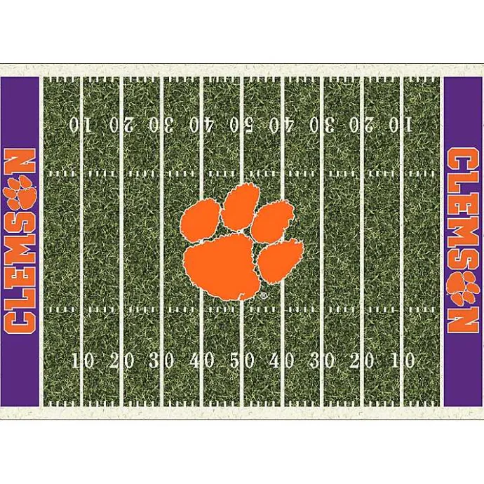 Hot Kirklands Home Clemson University Home Field Area Rug, 6x8 Green