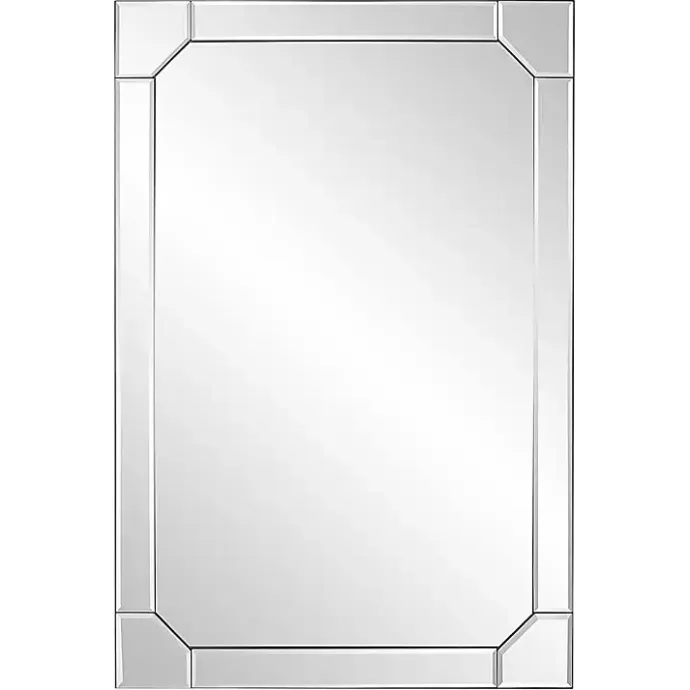 Hot Kirklands Home Clipped Corners Frameless Beveled Wall Mirror