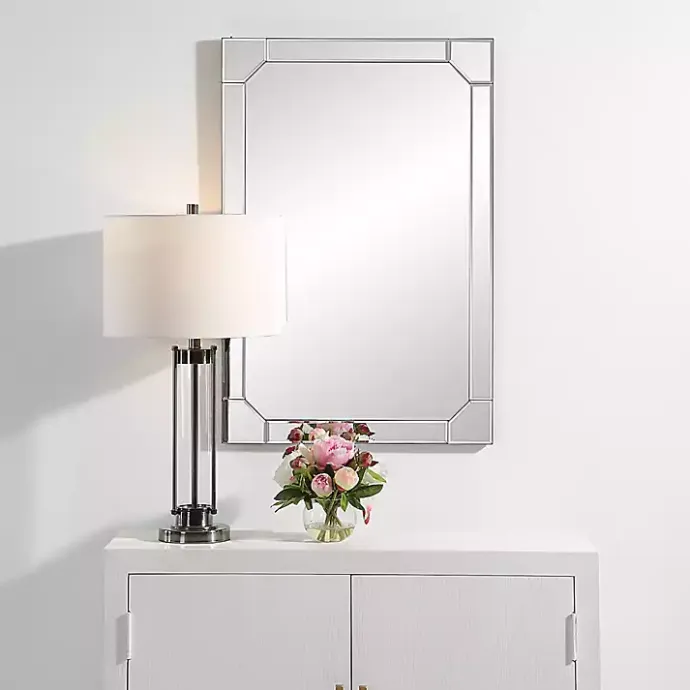 Hot Kirklands Home Clipped Corners Frameless Beveled Wall Mirror