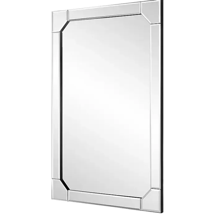 Hot Kirklands Home Clipped Corners Frameless Beveled Wall Mirror