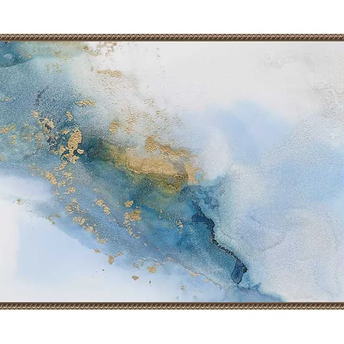 New Kirklands Home Cloud Land Framed Canvas Art Print Blue
