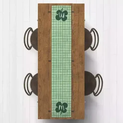 Hot Kirklands Home Clover Personalized Monogram Table Runner, 72 in. Green