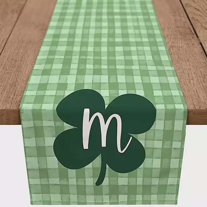 Online Kirklands Home Clover Personalized Monogram Table Runner, 90 in. Green