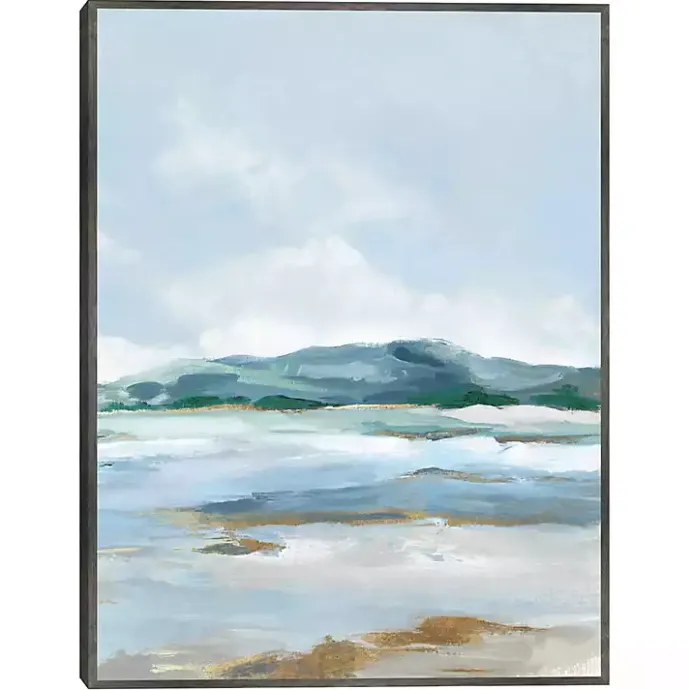 Best Kirklands Home Coastal Mountains I Framed Canvas Art Print Blue
