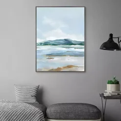 Best Kirklands Home Coastal Mountains I Framed Canvas Art Print Blue